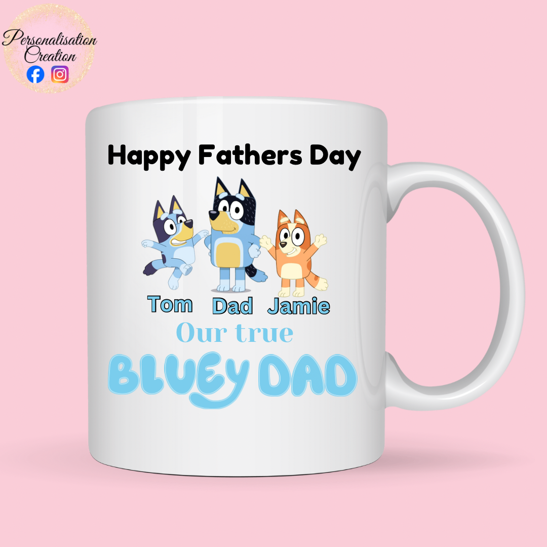Bluey fathers day mug