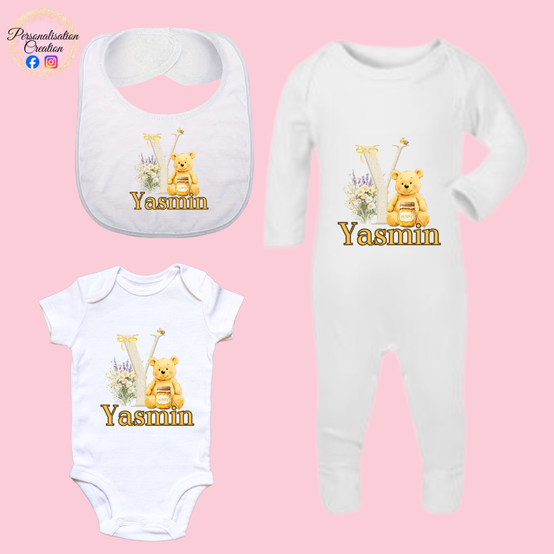 Honey bear baby set