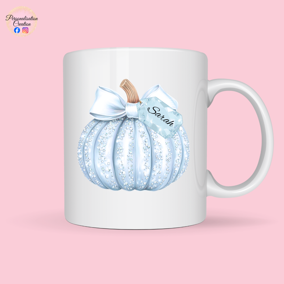 Halloween diamanté pumpkin mug