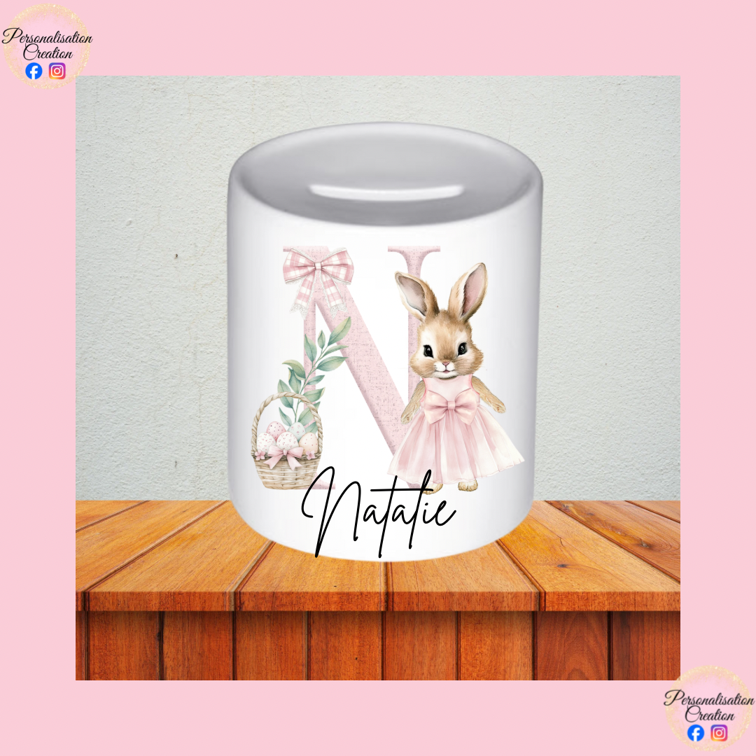 Bunny initial money box