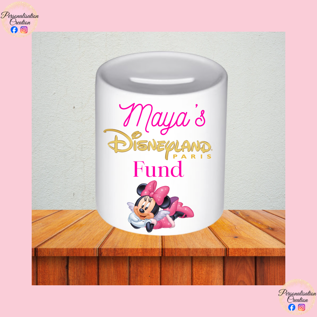 Minnie mouse disneyland fund money box