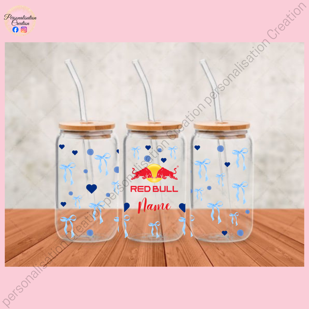 Redbull glass can