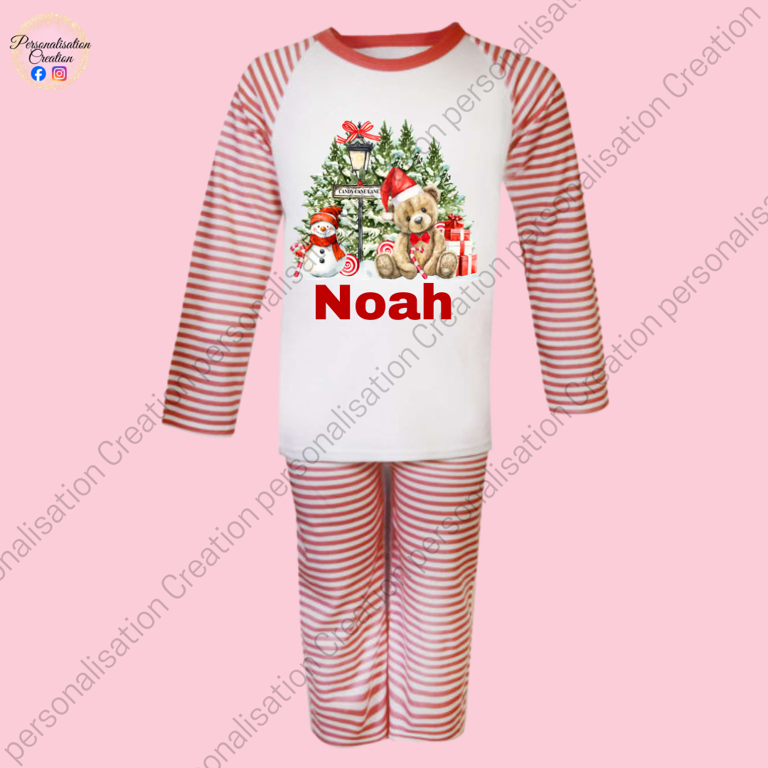 Teddy bear christmas pjs