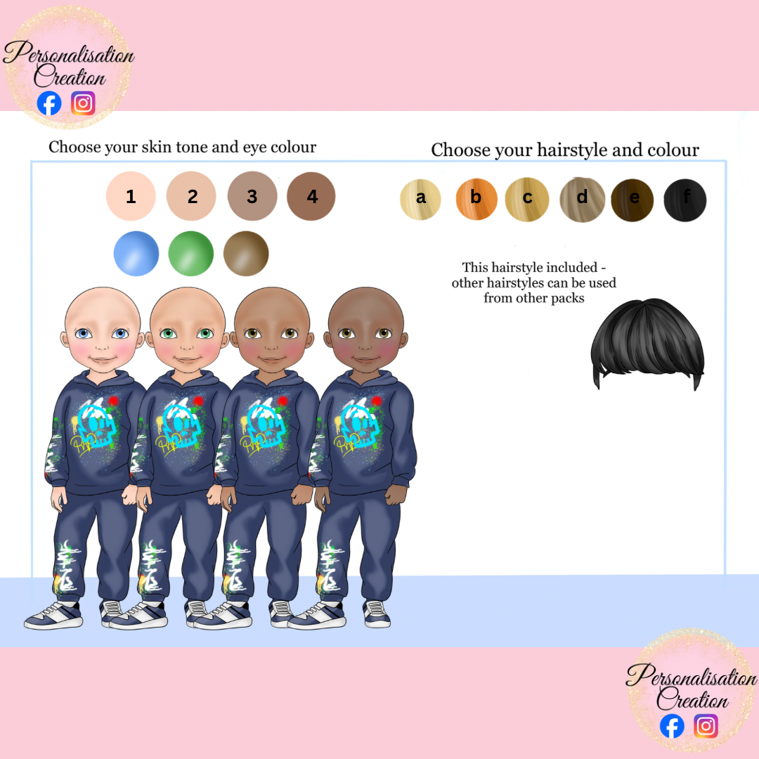 Boys customised dolly pjs