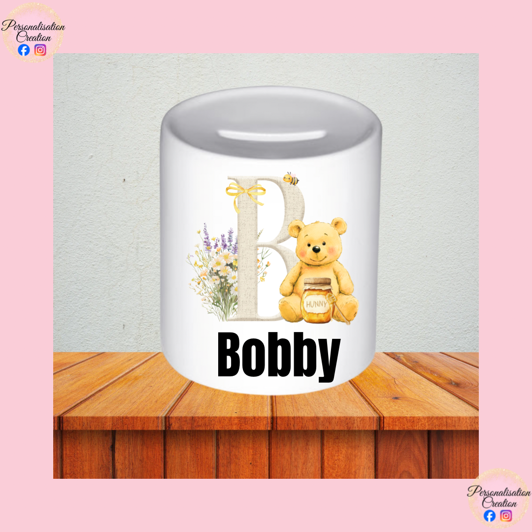 Honey bear initial money box