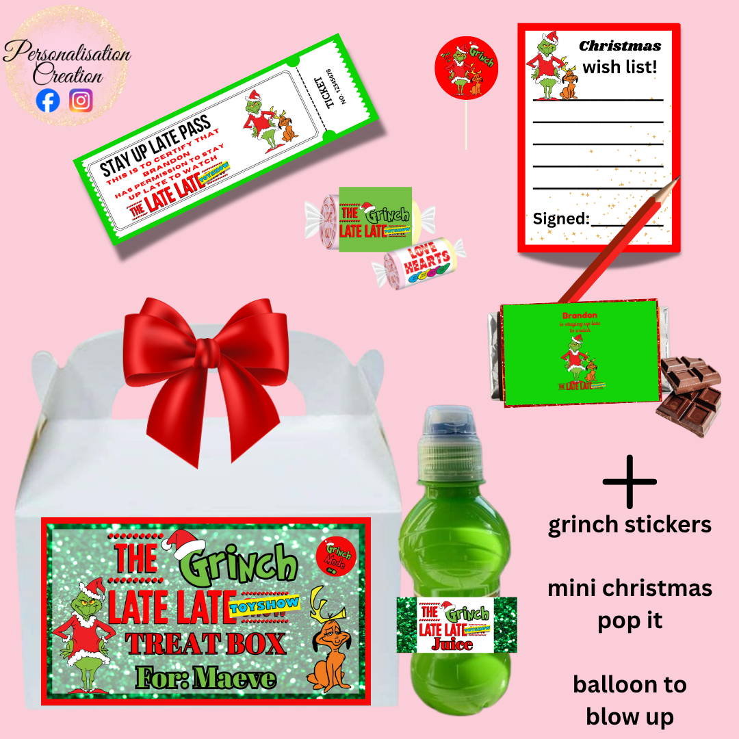 Grinch mini toy show box - filled