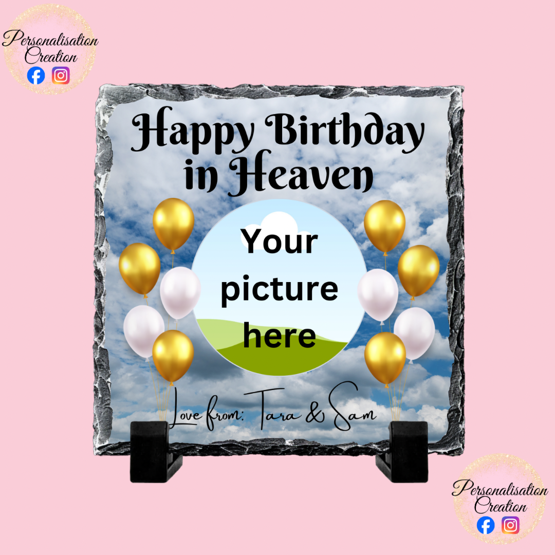 Heavenly birthday 15cm slate