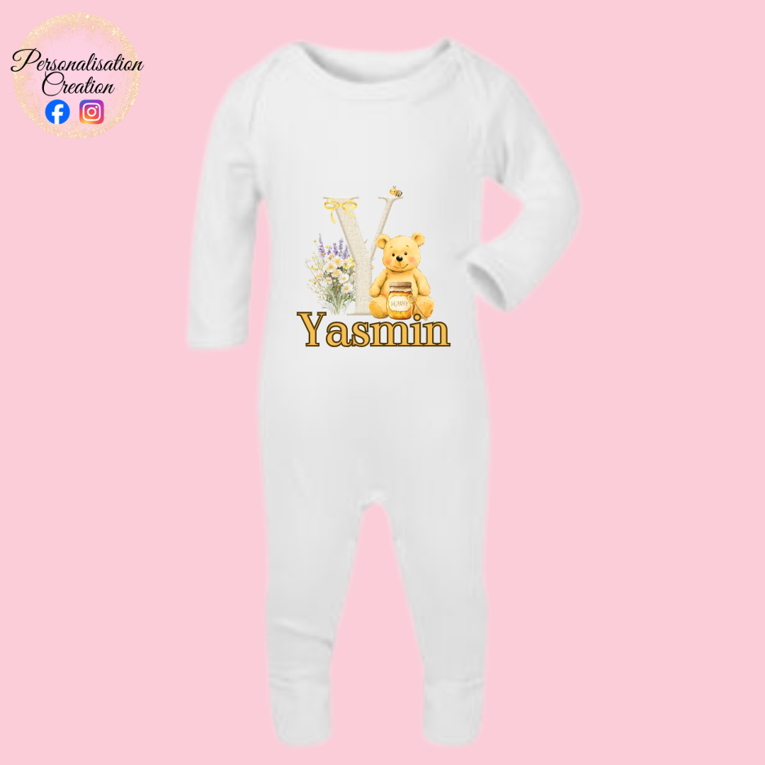 Honey bear babygrow