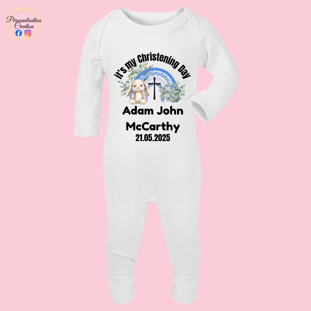 Rainbow bunny christening bundle