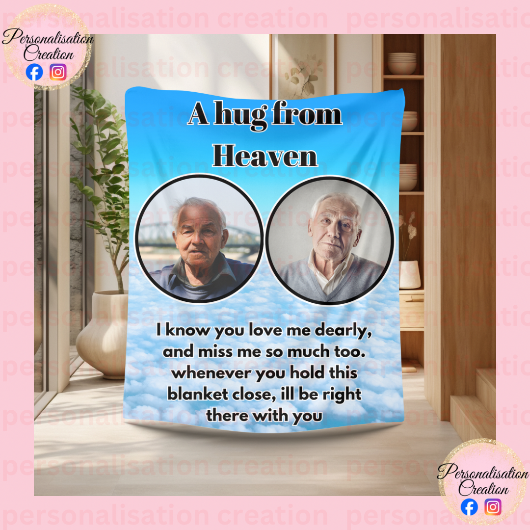 Blue hug from heaven blanket - large