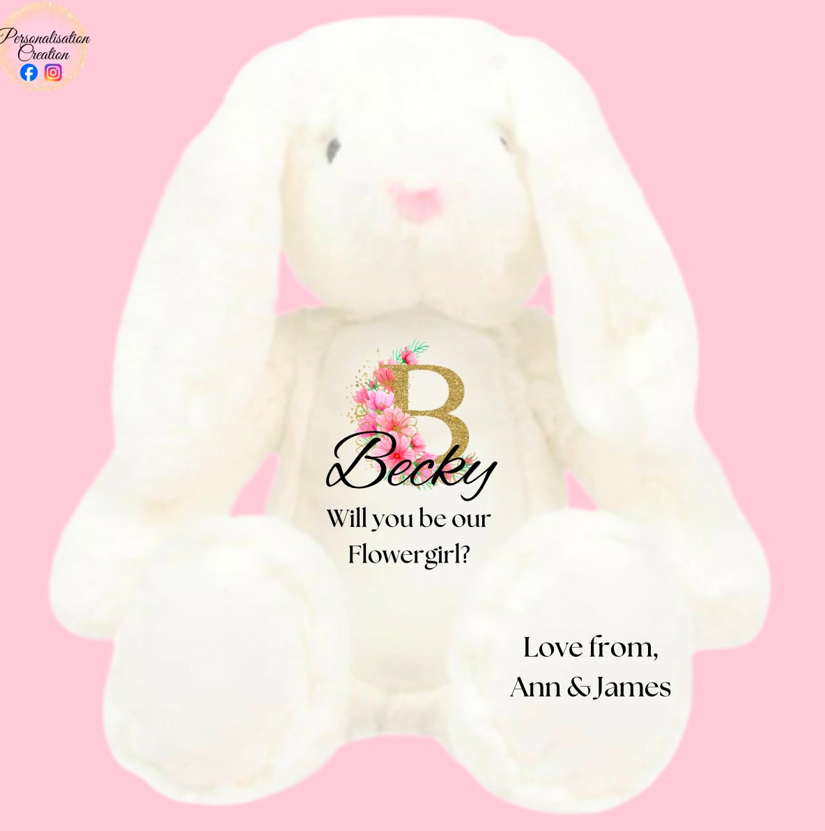 Will you be our flowergirl bunny teddy