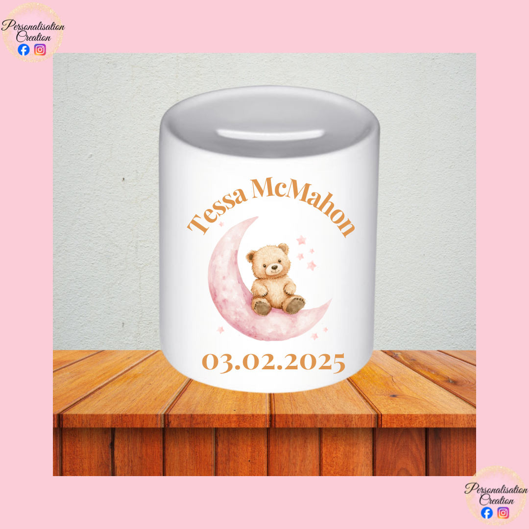 Bear on the moon money box
