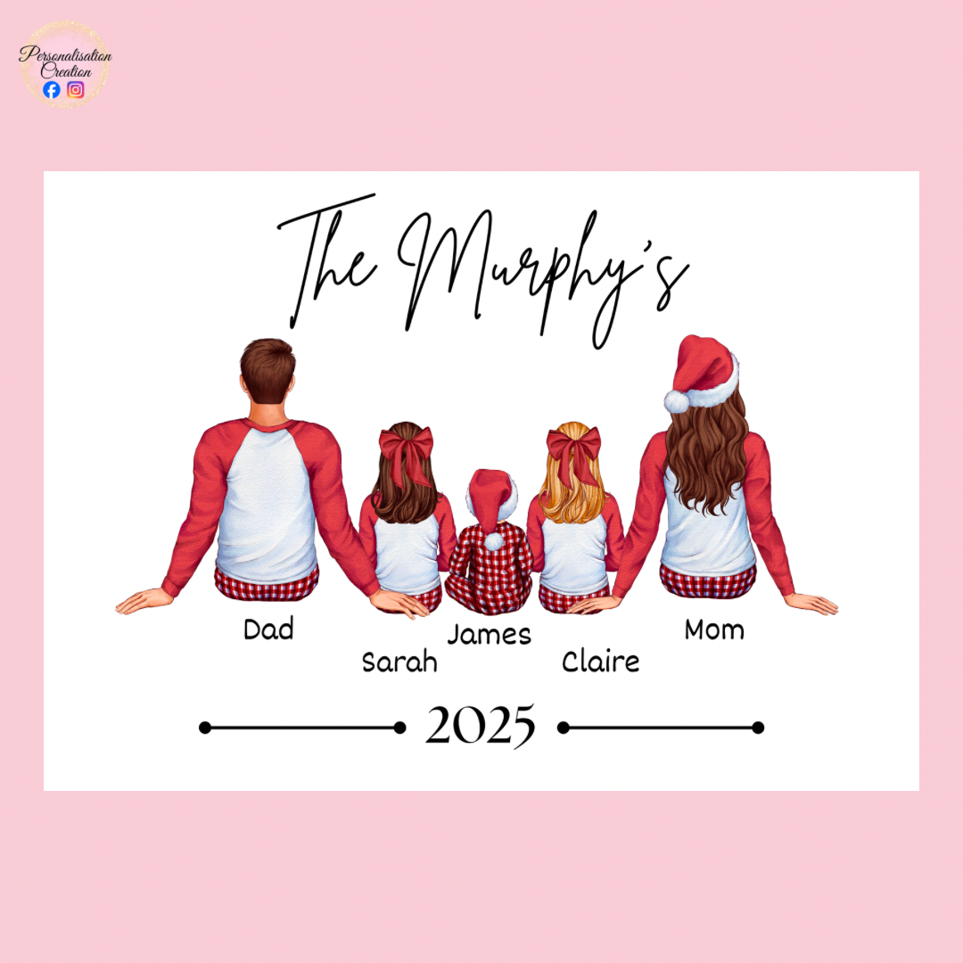 Christmas pjs a4 print