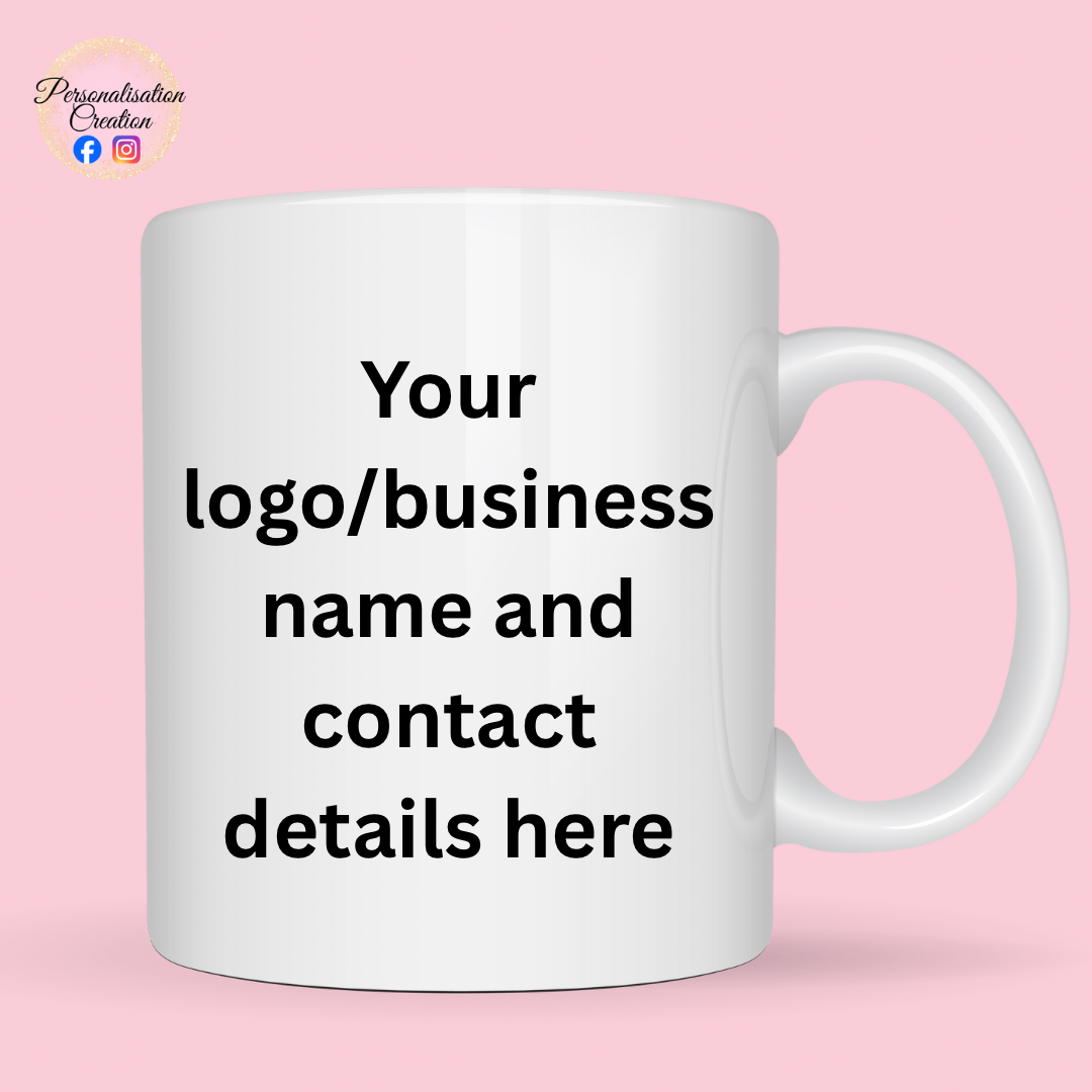 Logo & contact details mug - pack of 10
