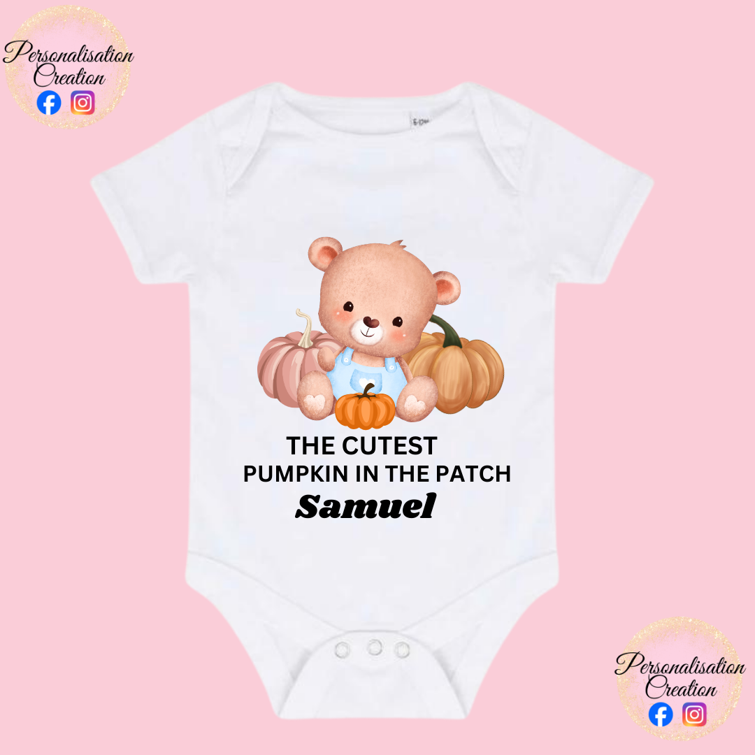 Cutest pumpkin baby vest
