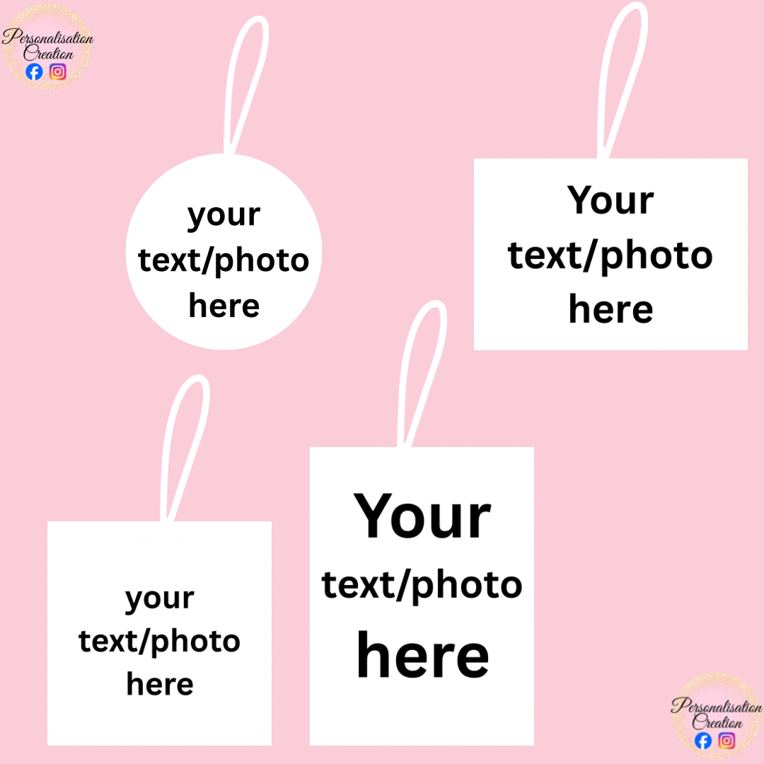 Custom photo/text air freshener
