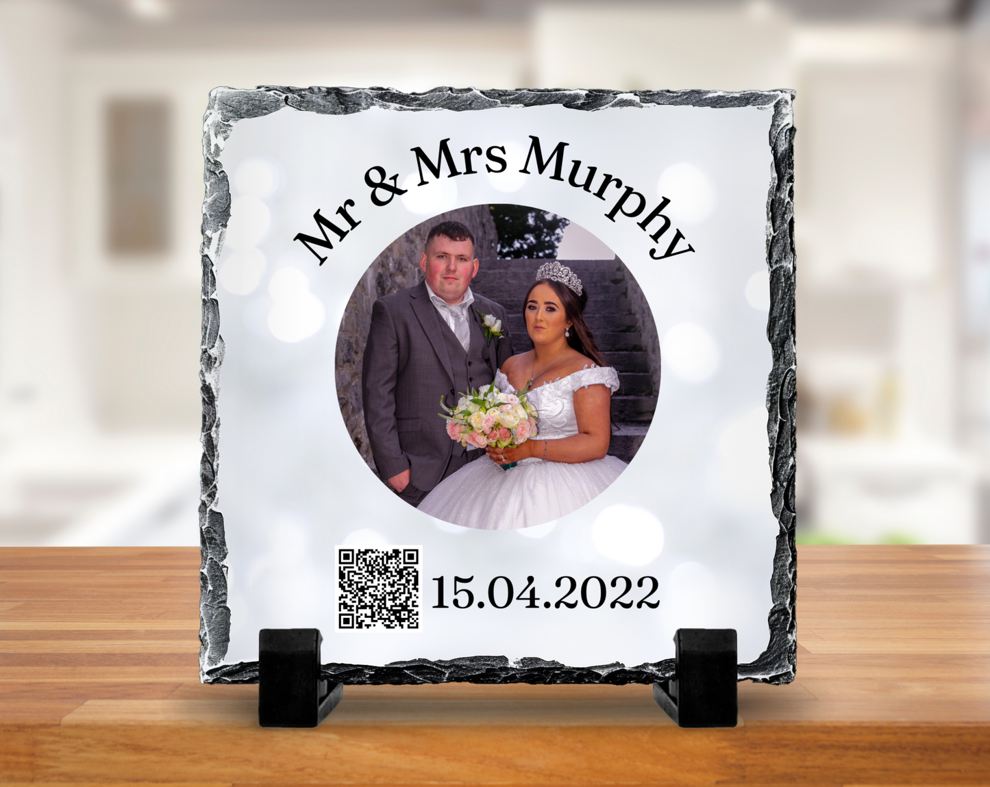 Wedding song qr code slate - 20cm