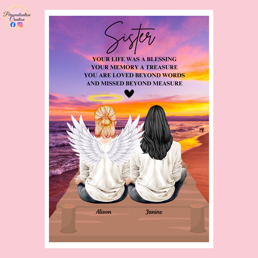 Sister memorial a4 print