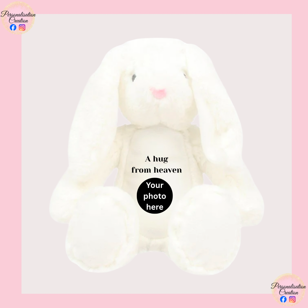 A hug from heaven medium bunny teddy bear