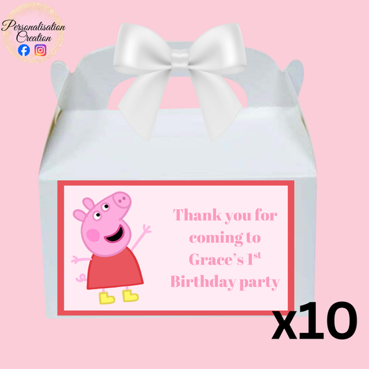 Girls favours mini birthday box