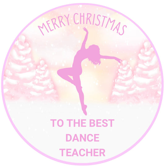 Dance teacher sweet tub label