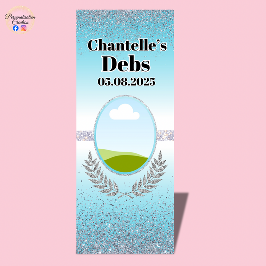 Blue debs roll up banner