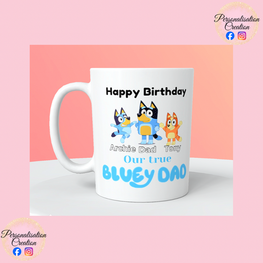 Bluey dad birthday cup