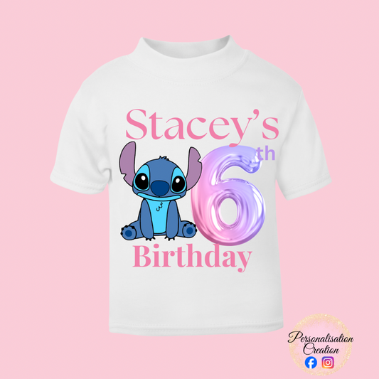 Stitch birthday tshirt