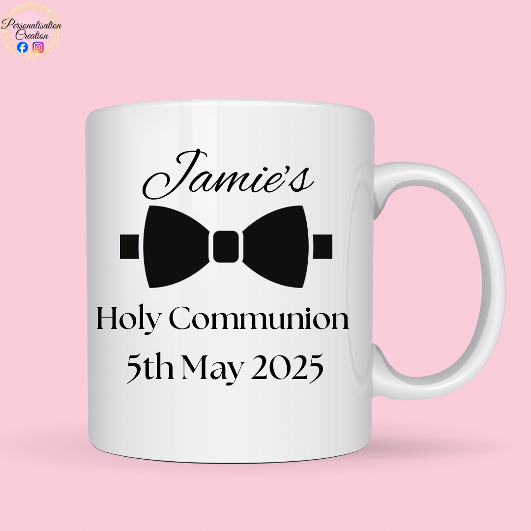 Bow tie communion mug