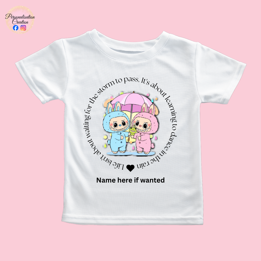 Dance in the rain labubu tshirt