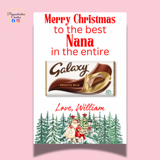 A4 galaxy card - santa