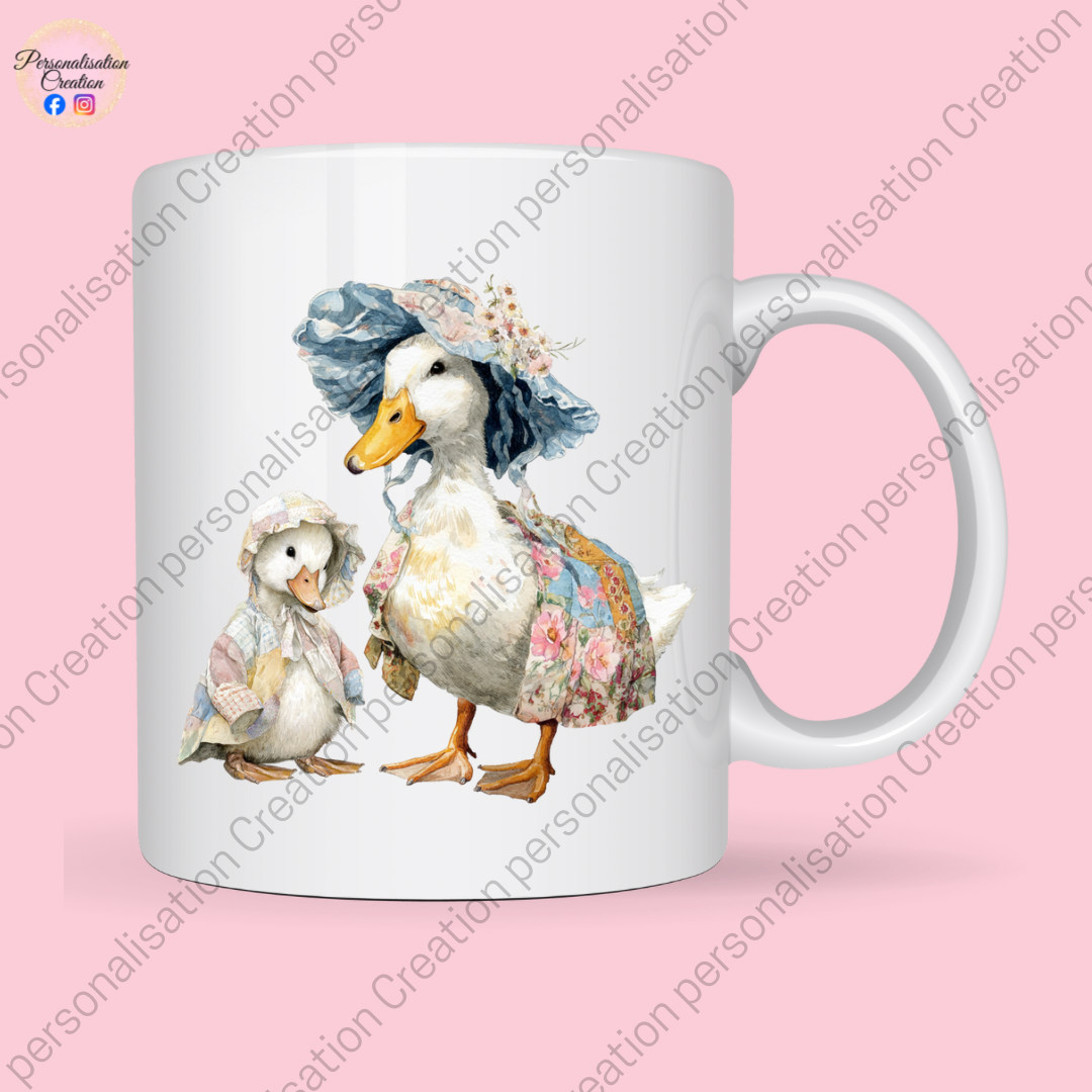 Patchwork duck mug