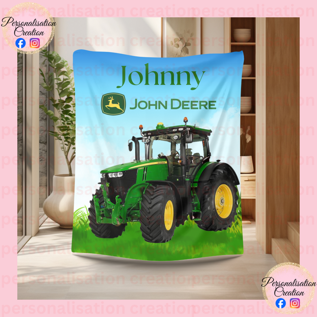 John deere tractor blanket - small