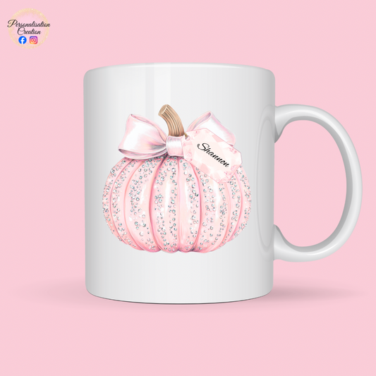 Halloween diamanté pumpkin mug
