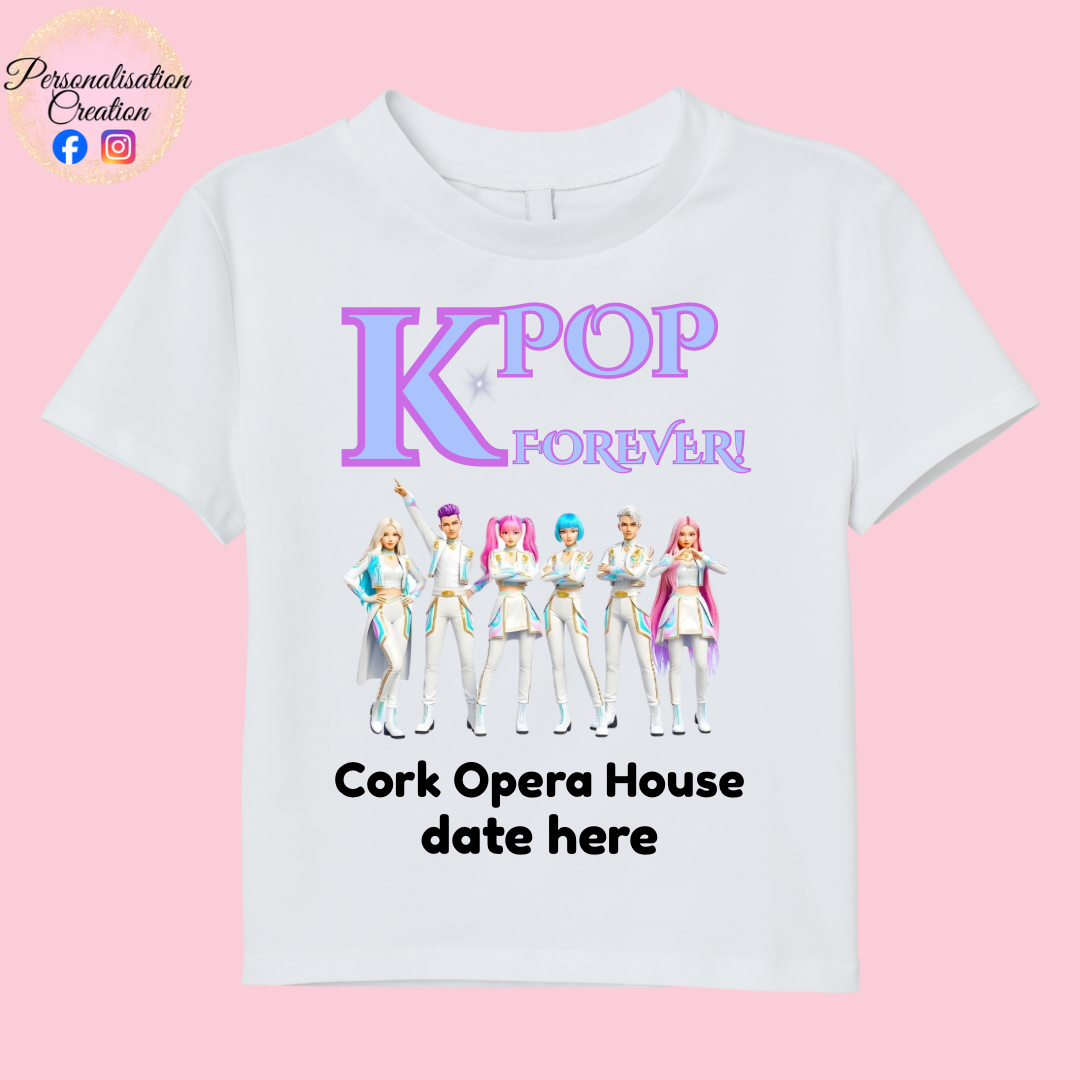 Kpop forever concert tshirt with location