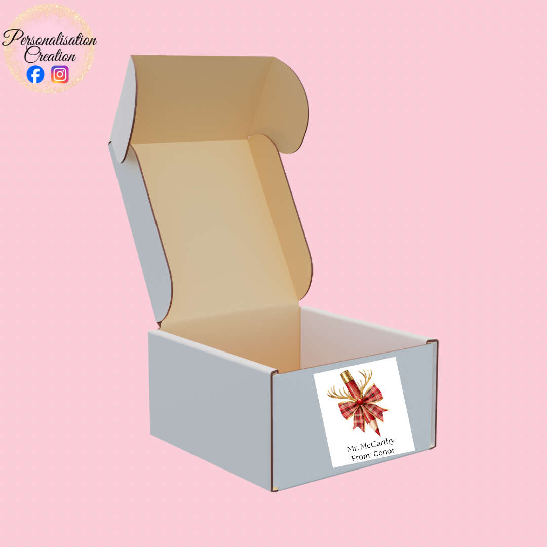 Pink pencil teacher mug in personalised box