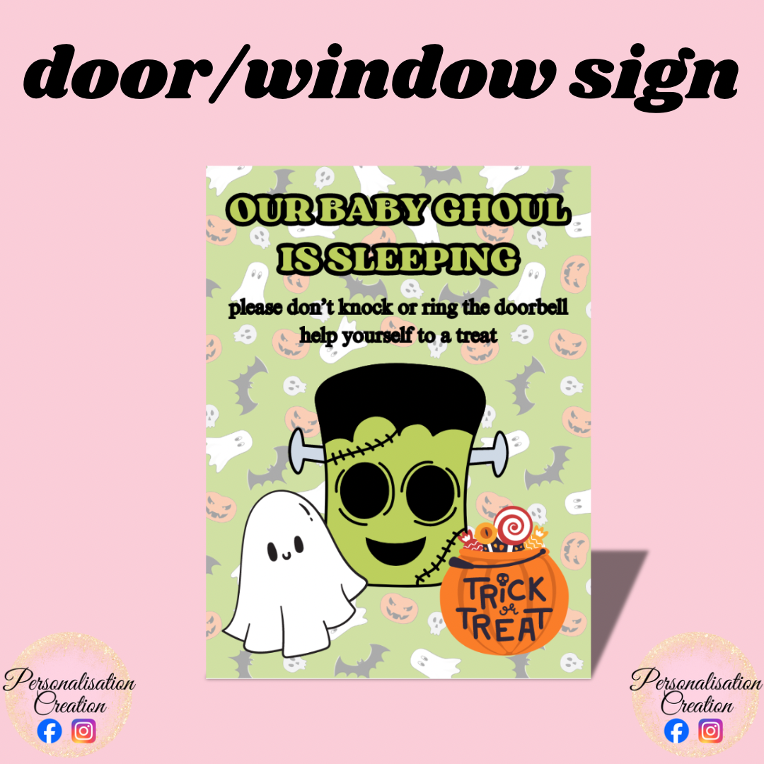 Halloween door/window sign ghoul