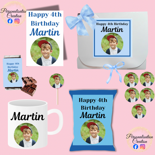 Add your own photo budget birthday box