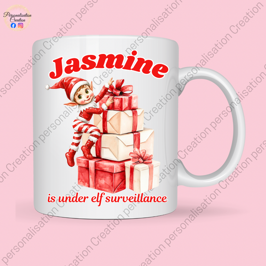 Under elf surveillance mug (christmas presents)