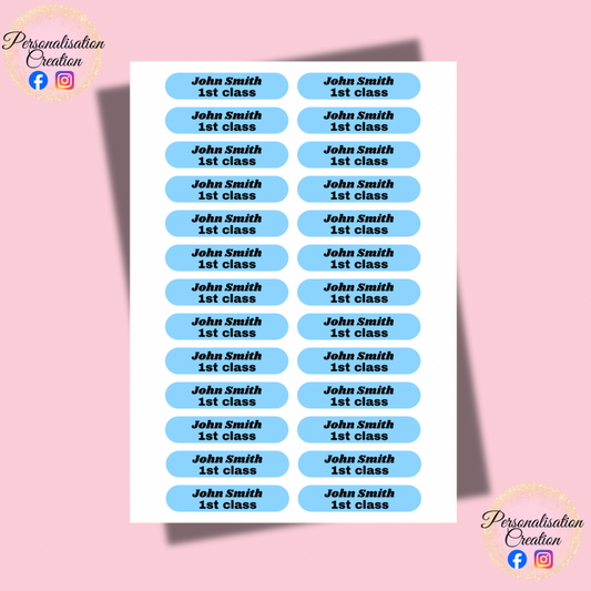 School uniform iron on labels