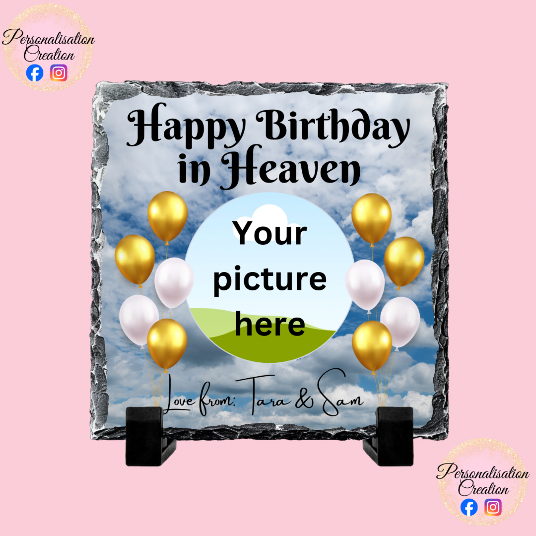 Heavenly birthday 20cm slate