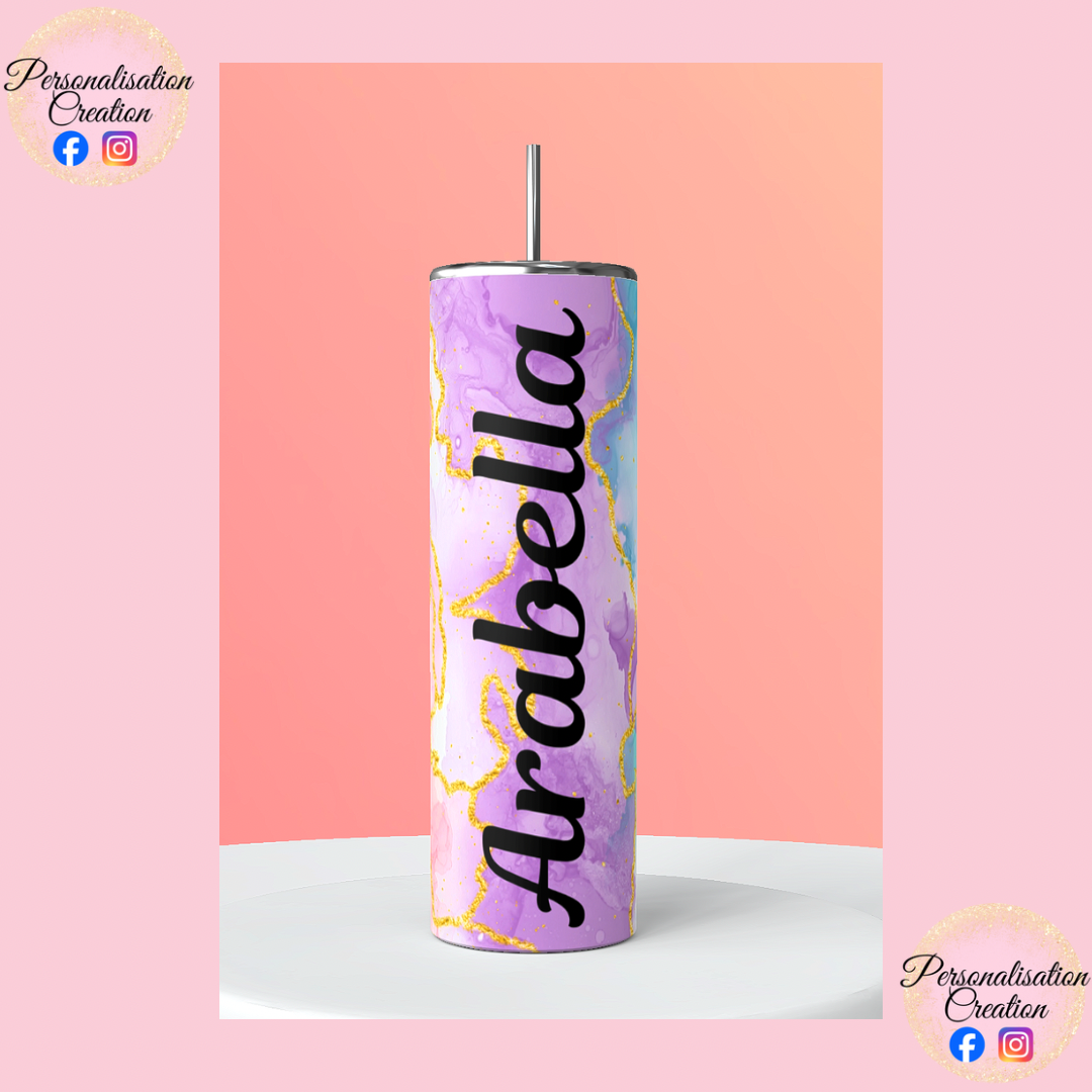 Multicolour name tumbler