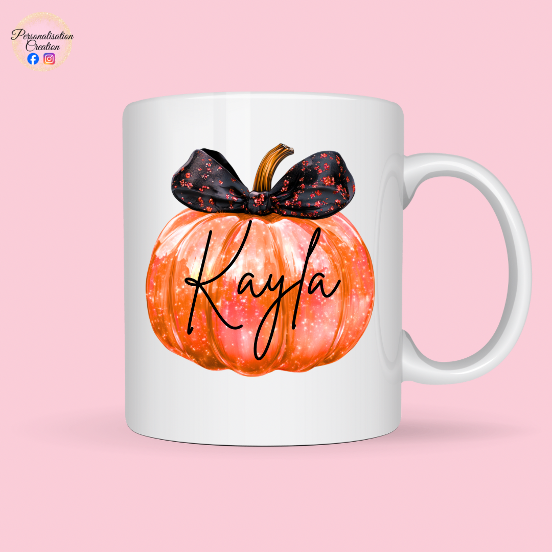 Halloween iridescent pumpkin mug