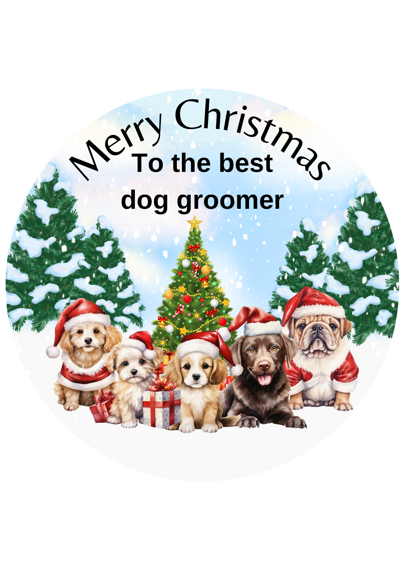 Dog groomer sweet tub label