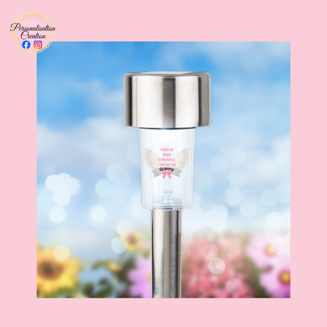 Angel wings solar powered stake light