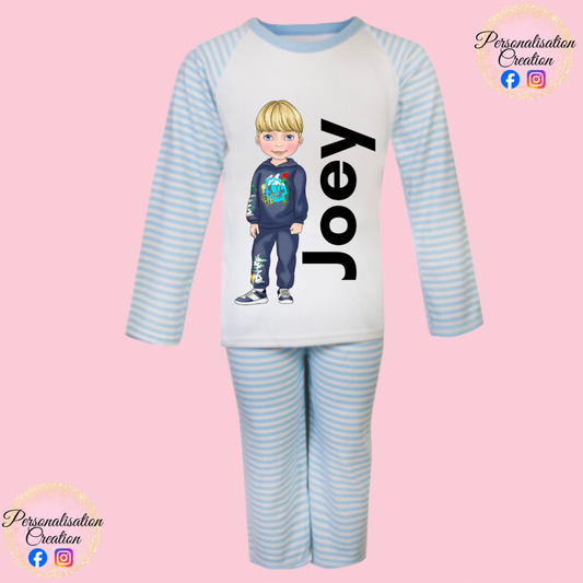 Boys customised dolly pjs