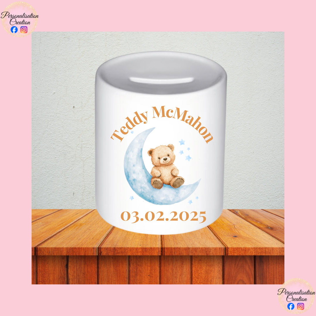 Bear on the moon money box