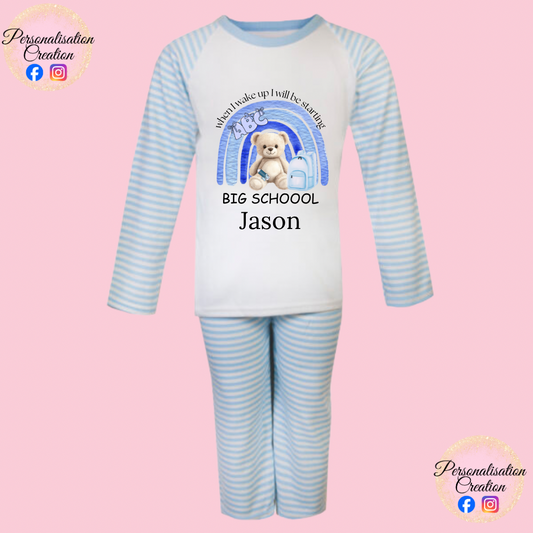 Starting pre-school/big school pjs blue