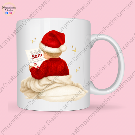 Nice list christmas mug