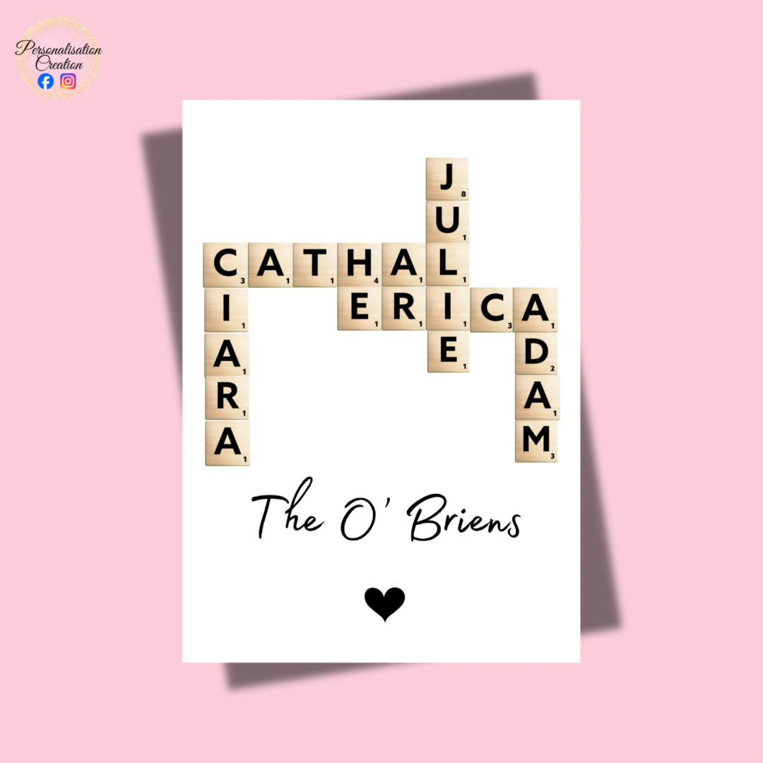 Scrabble style a4 print